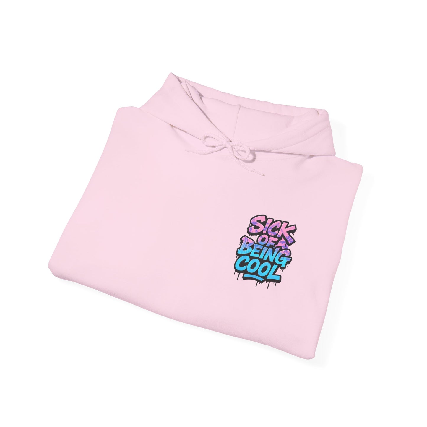 Over It Graffiti Streetwear Pullover - Sick of Being Cool Hooded Sweatshirt