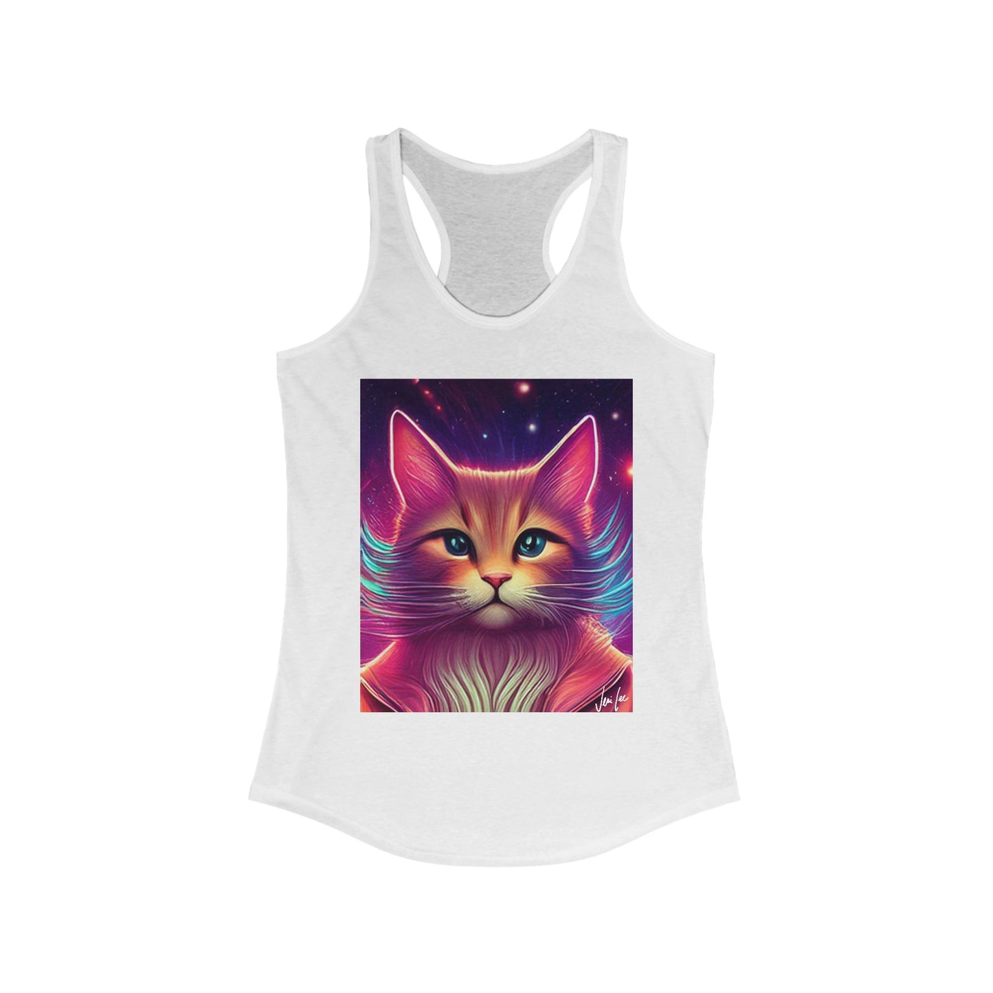 Cinnabelle Colorful Cat Women's Tank Top, Cute Cat Apparel, Cat Lover Gift, Summer Tank, Festival Wear, Vibrant Cat Shirt