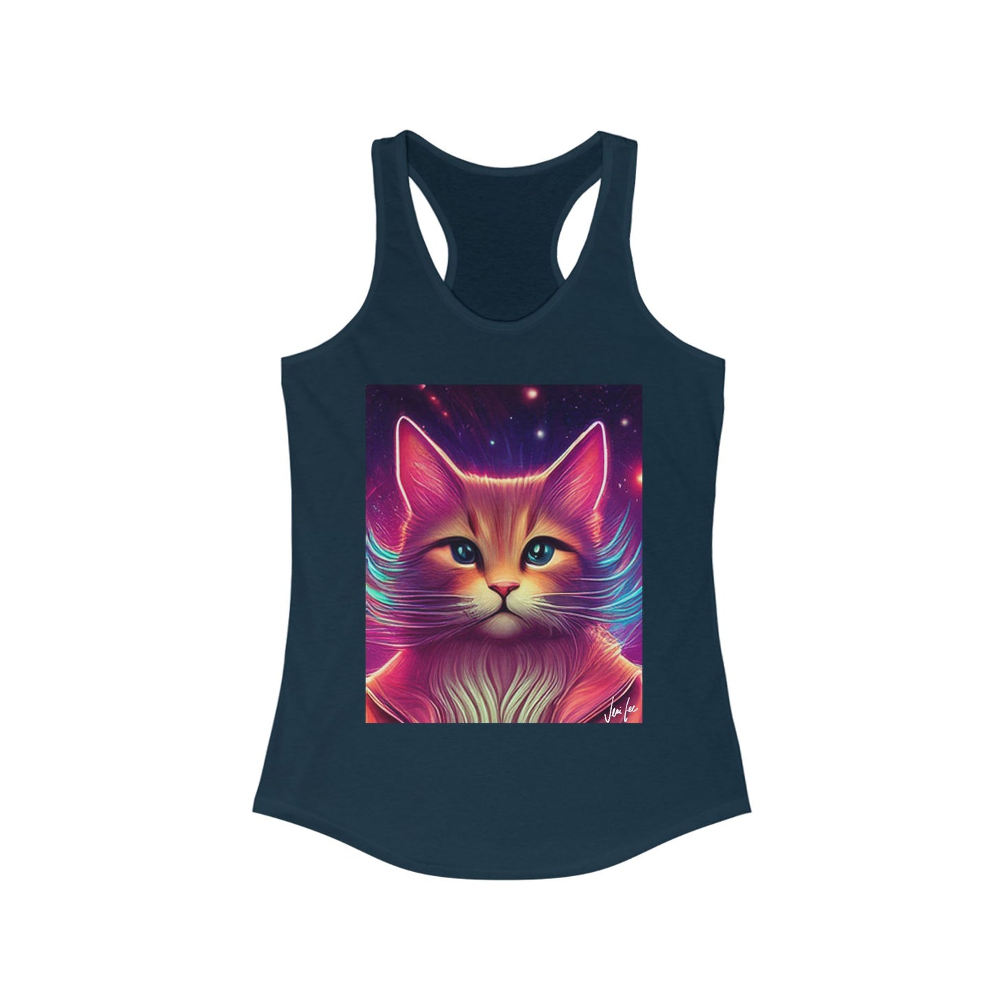 Cinnabelle Colorful Cat Women's Tank Top, Cute Cat Apparel, Cat Lover Gift, Summer Tank, Festival Wear, Vibrant Cat Shirt