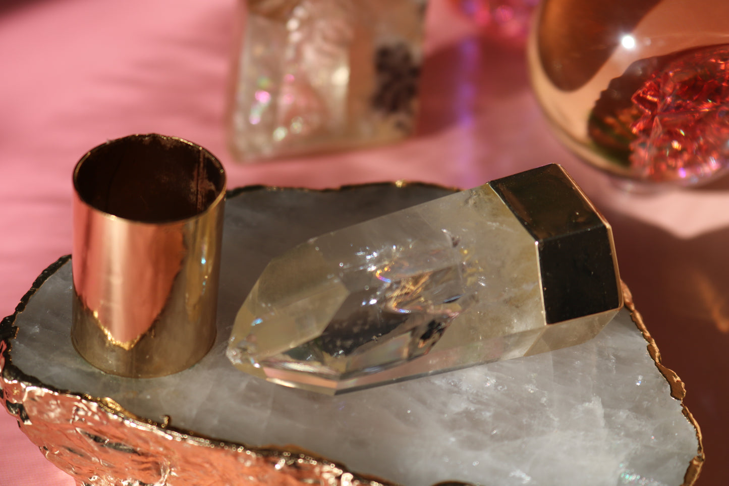 QUARTZ RAINBOW HUMMINGBIRD PENDANT