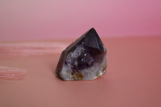 SMOKY AMETHYST QUARTZ TOWER - SIDE SLOPE