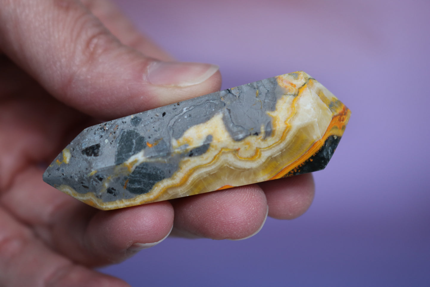 BUMBLEBEE JASPER DOUBLE TERMINATED POINT 1