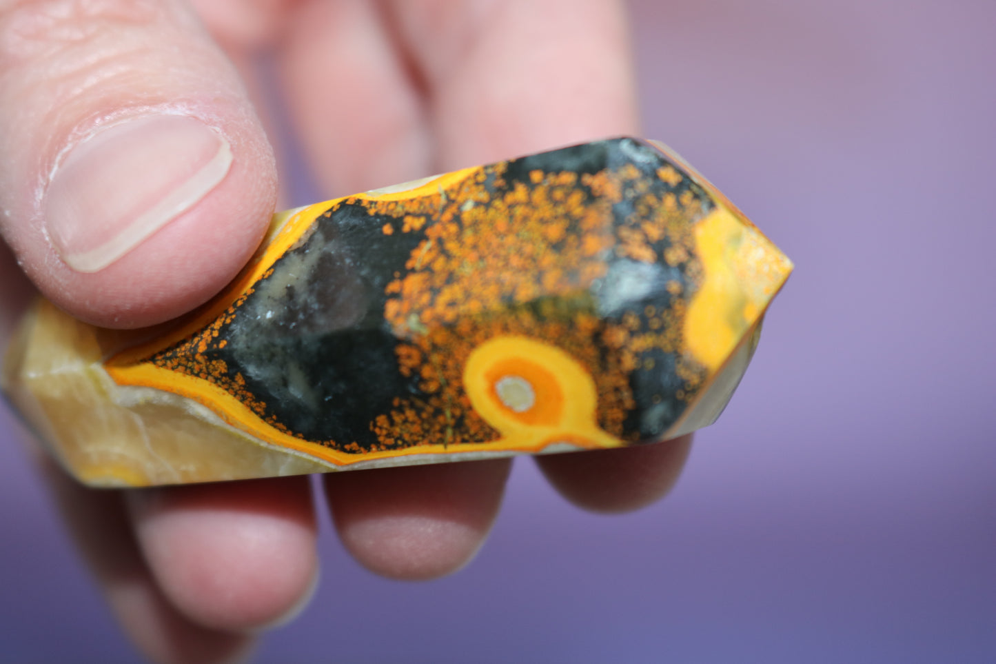 BUMBLEBEE JASPER DOUBLE TERMINATED POINT 1