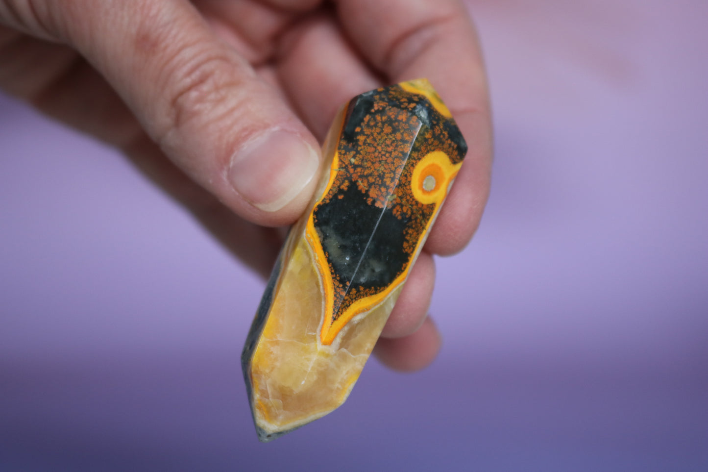 BUMBLEBEE JASPER DOUBLE TERMINATED POINT 1