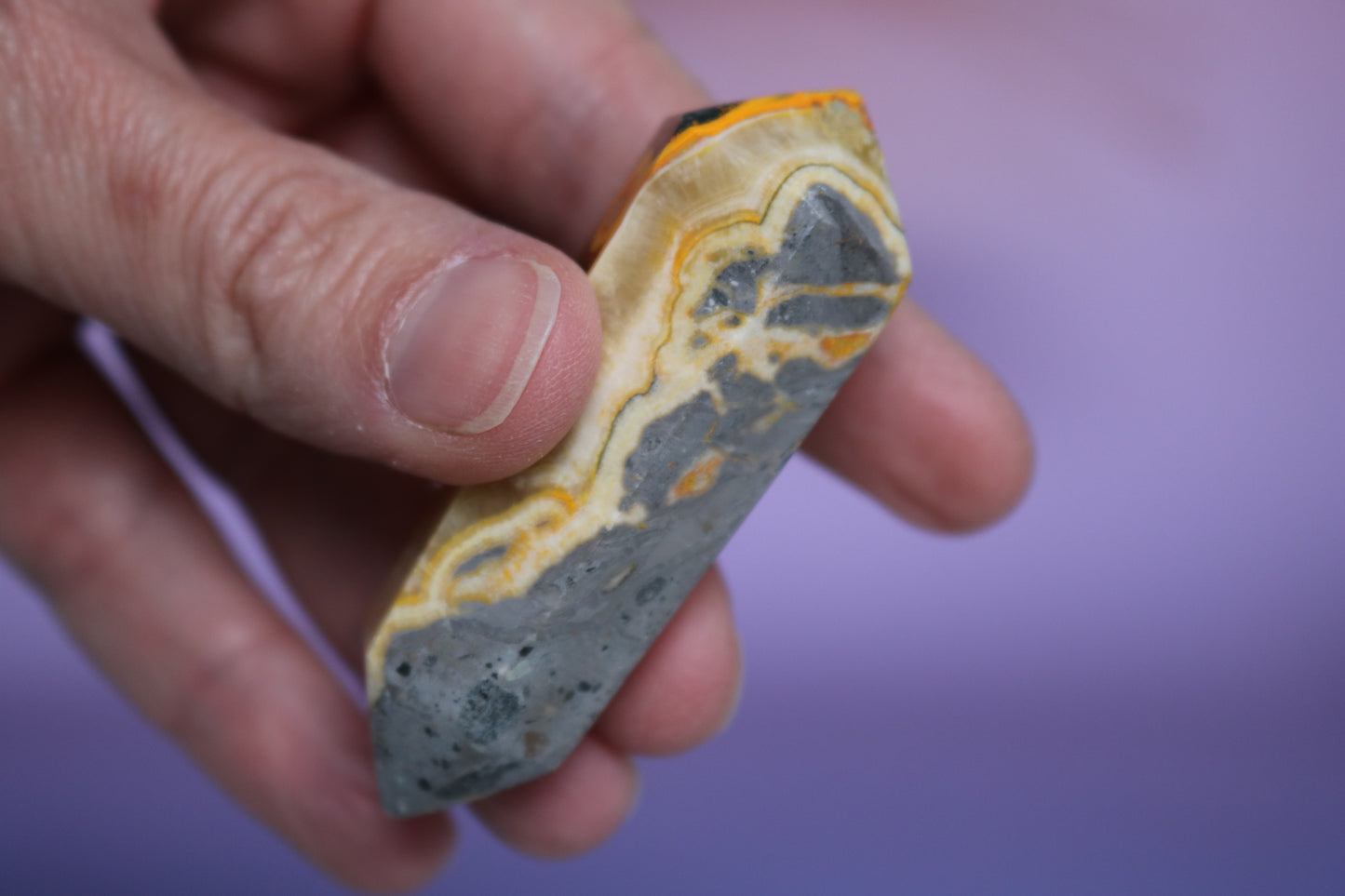 BUMBLEBEE JASPER DOUBLE TERMINATED POINT 1