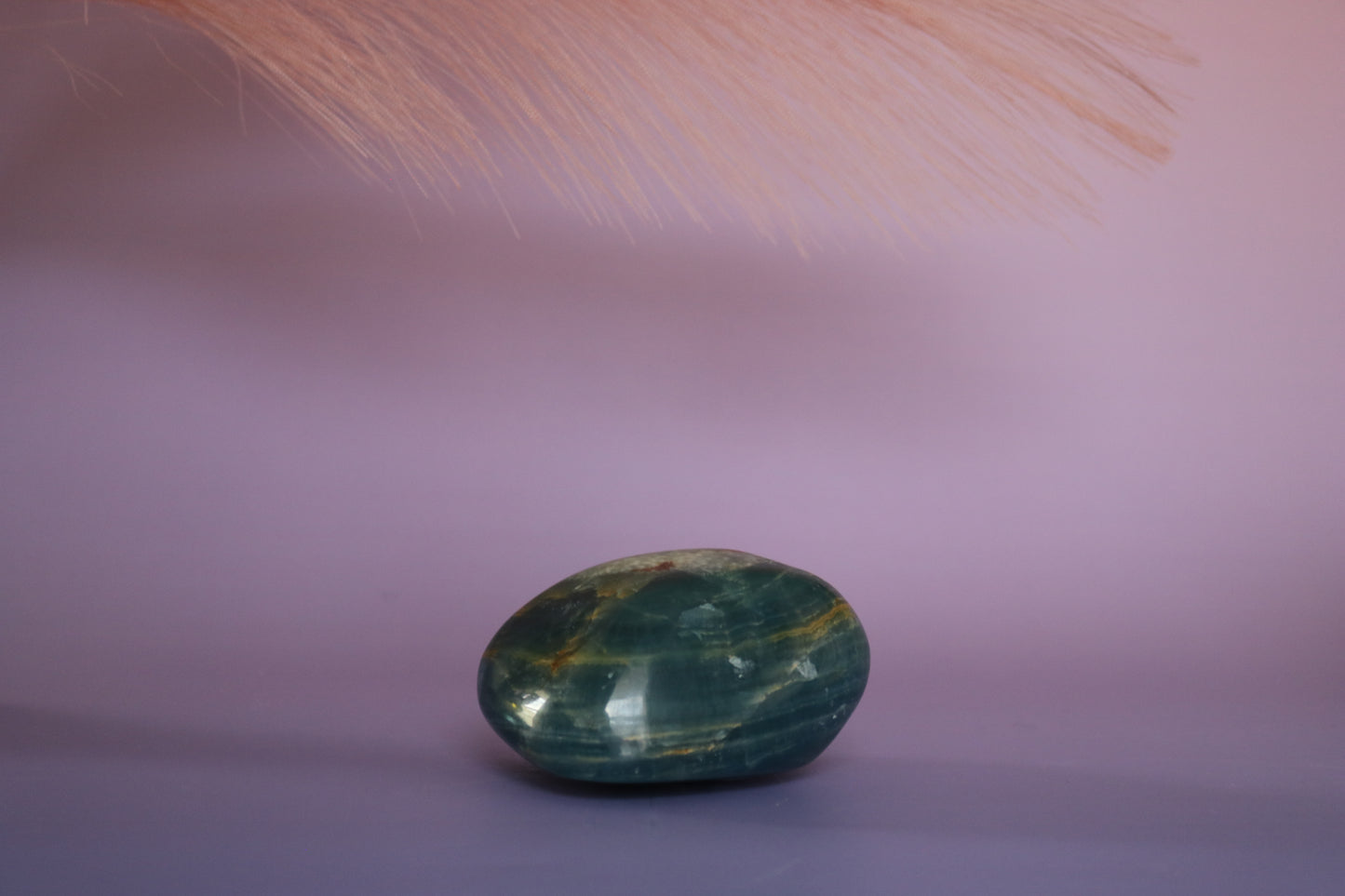 Aqua Lemurian Calcite - Blue Onyx Blob, polished free form