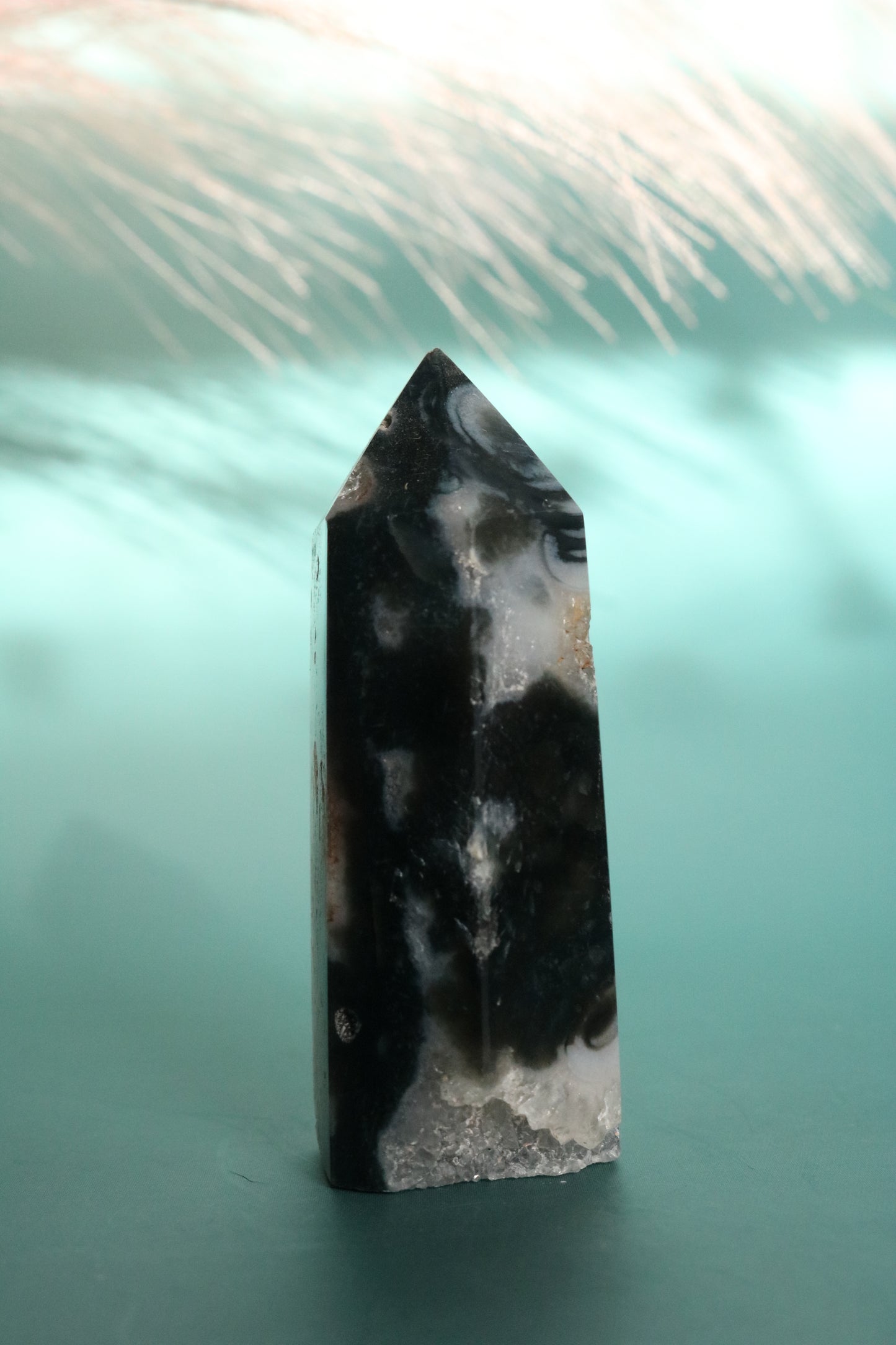 BLACK FLOWER AGATE TOWER 5