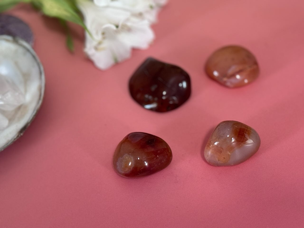 Carnelian Agate pebbles, Lake Superior
