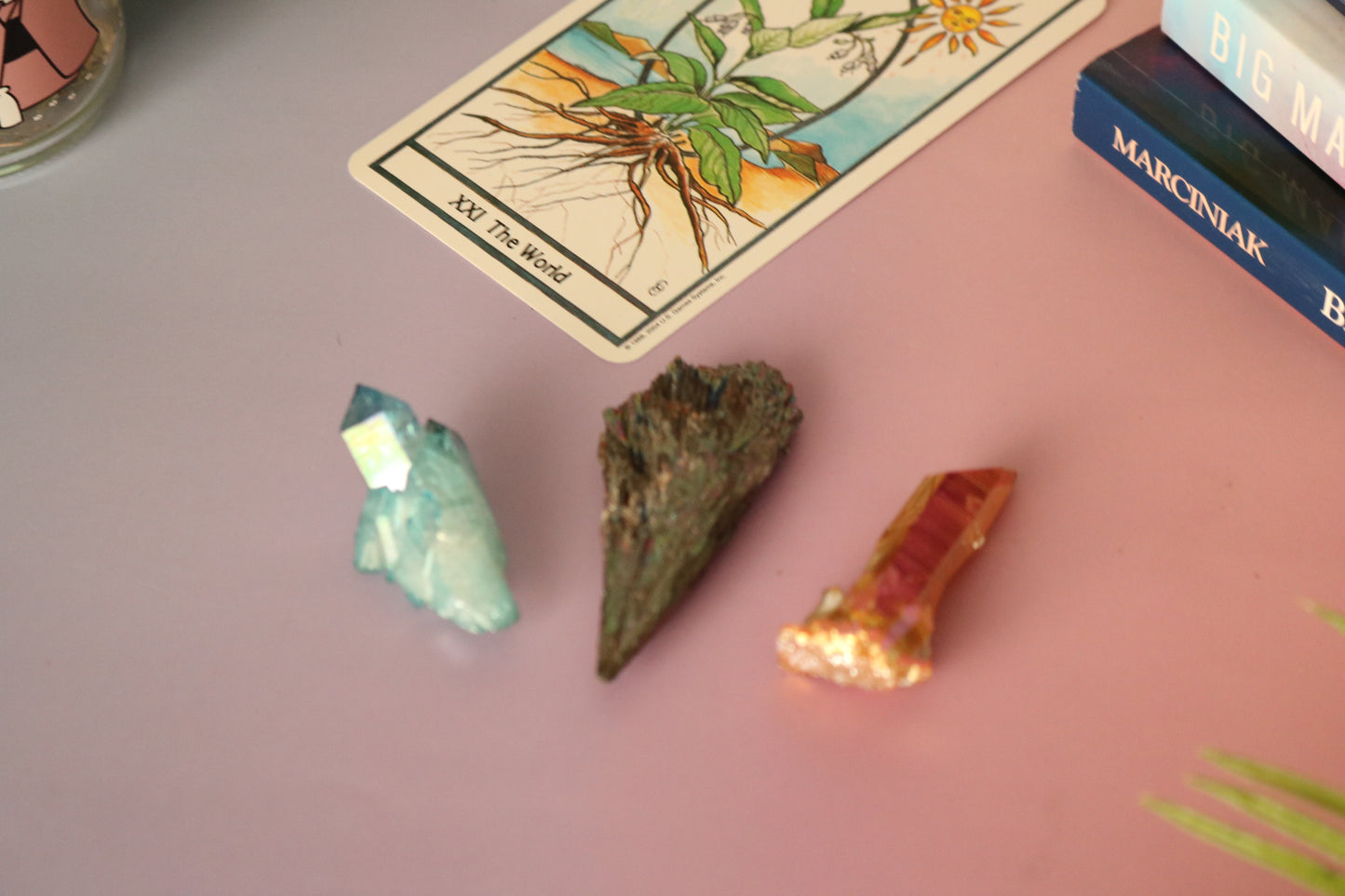 Aqua Aura Quartz mini peak, quartz cluster
