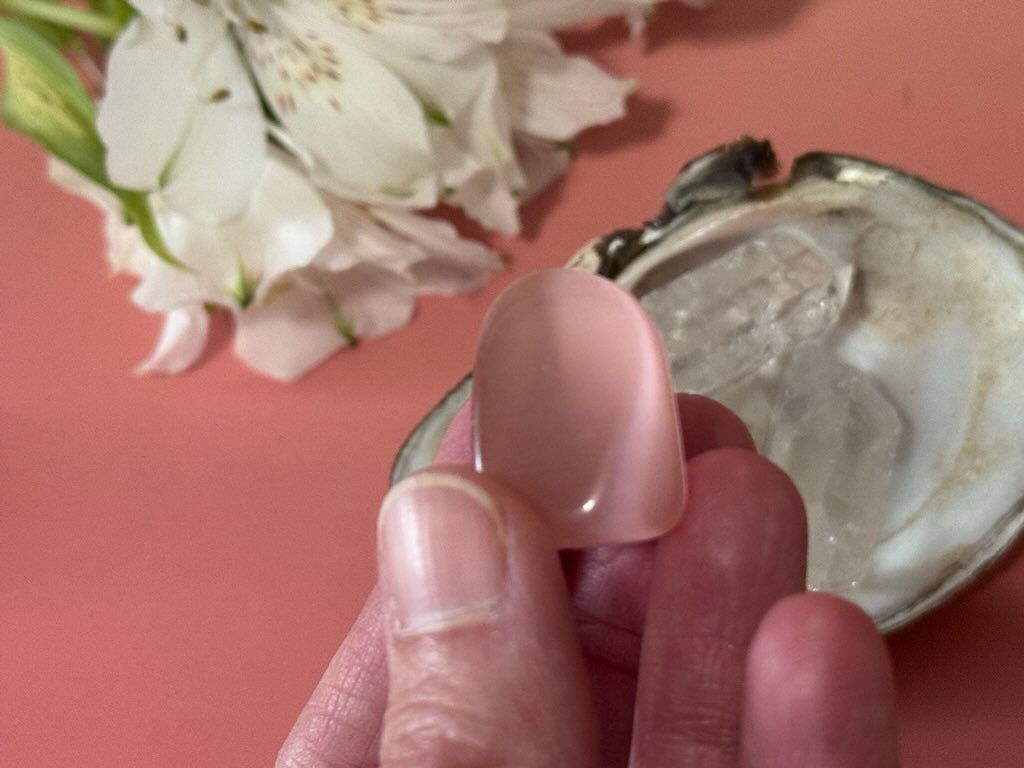 Cat's Eye Rose Quartz tumble