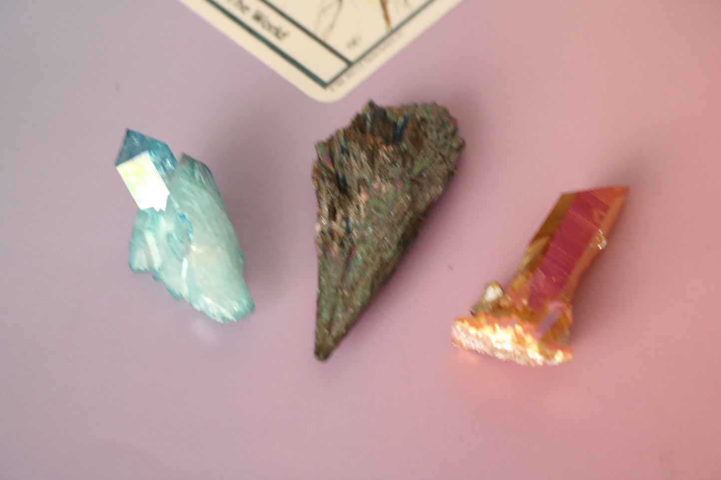 Aqua Aura Quartz mini peak, quartz cluster
