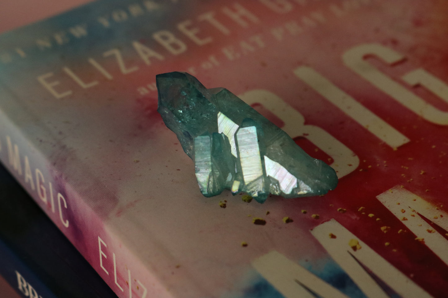 Aqua Aura Quartz mini peak, quartz cluster