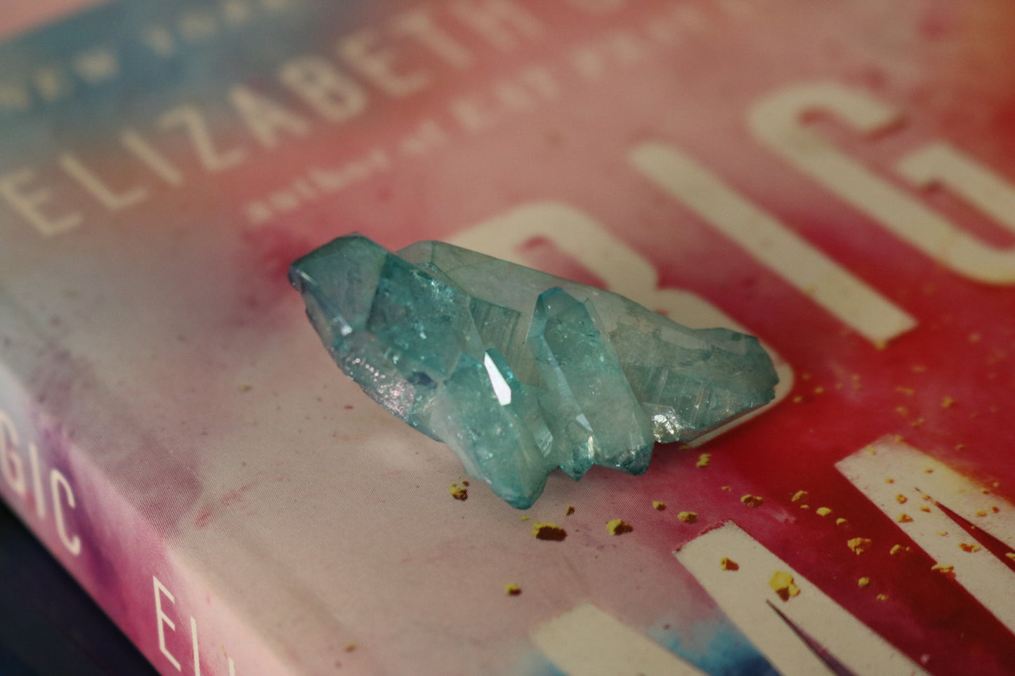 Aqua Aura Quartz mini peak, quartz cluster