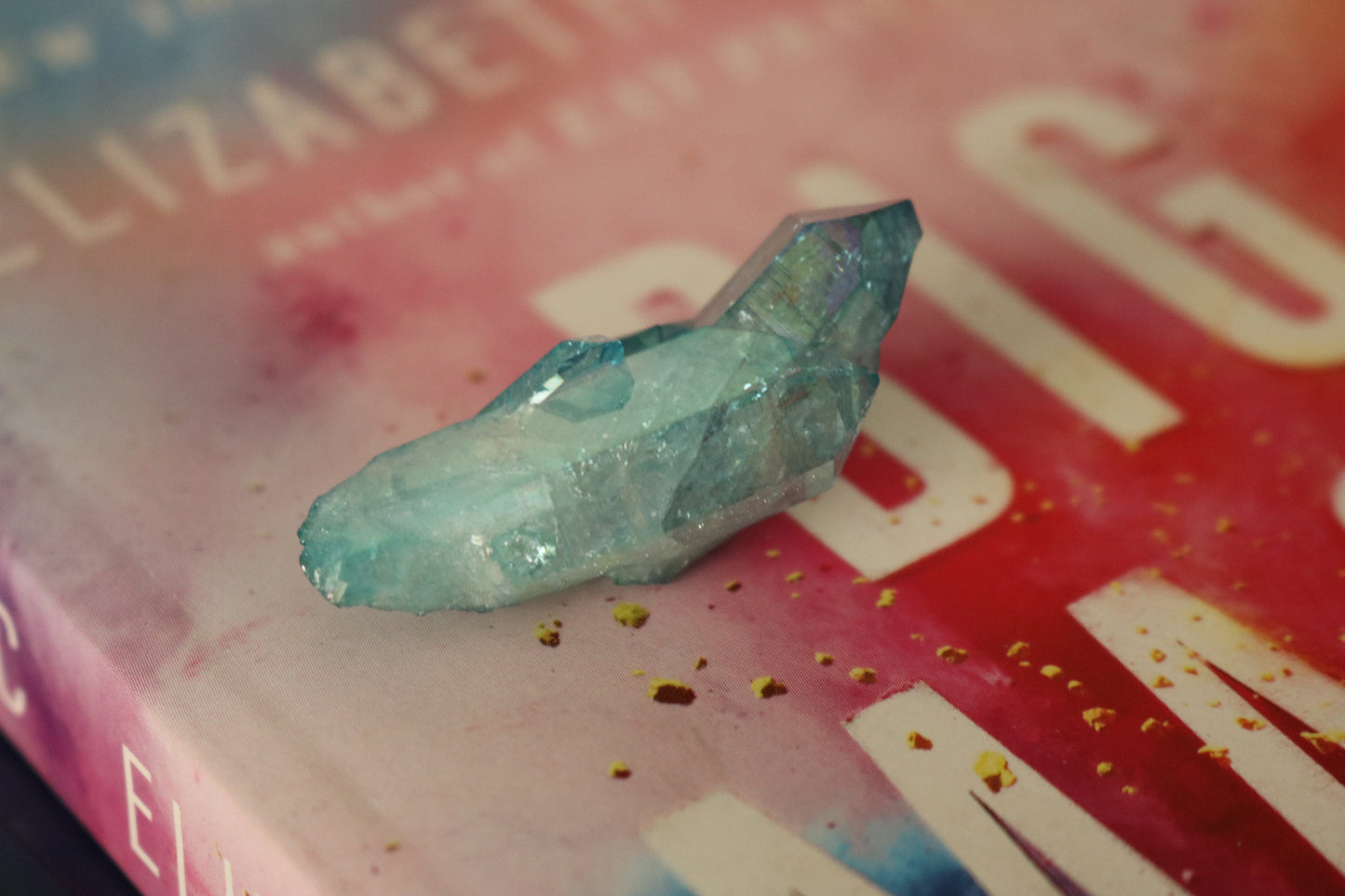 Aqua Aura Quartz mini peak, quartz cluster