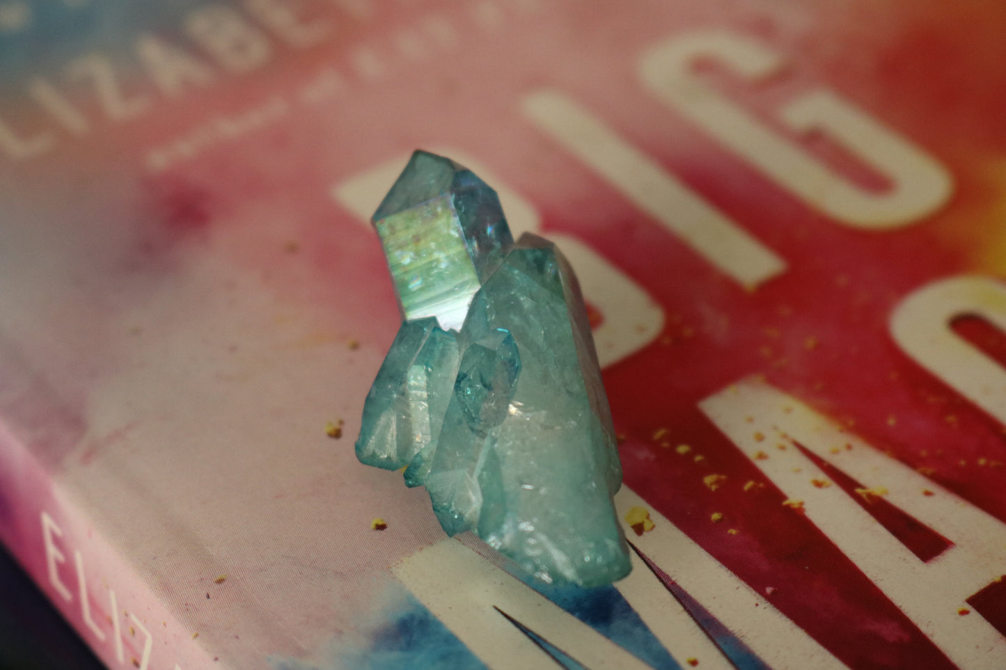 Aqua Aura Quartz mini peak, quartz cluster