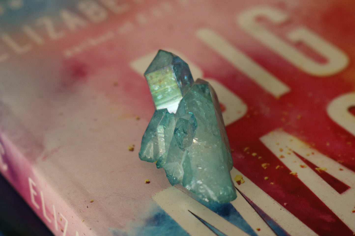 Aqua Aura Quartz mini peak, quartz cluster