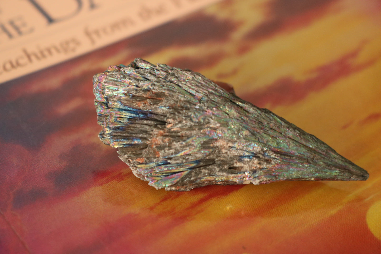 Rainbow Aura Kyanite blade