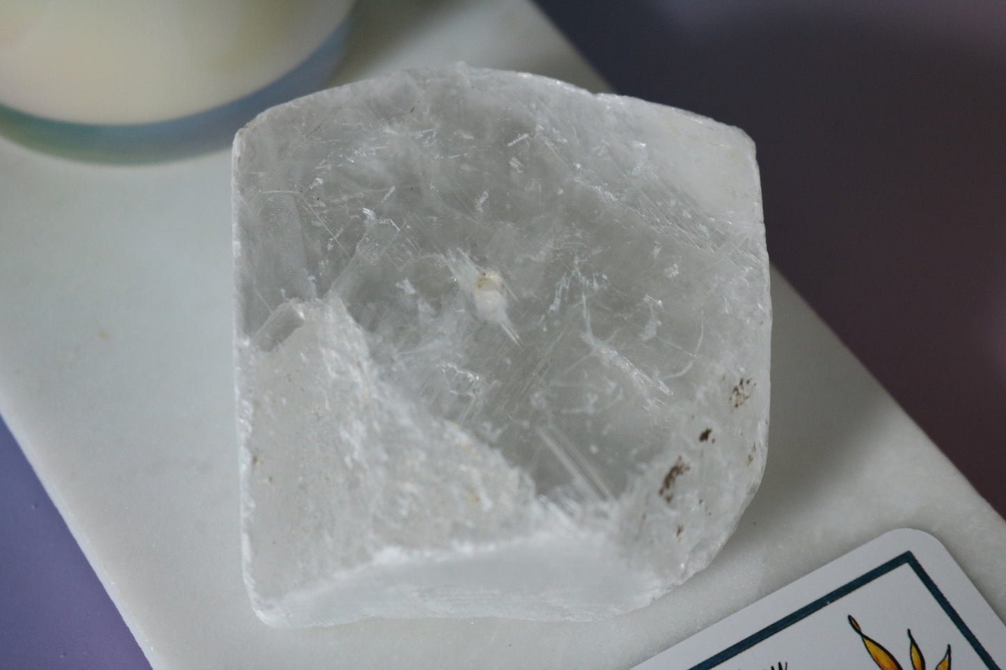 Selenite Incense Holder, gypsum incense burner