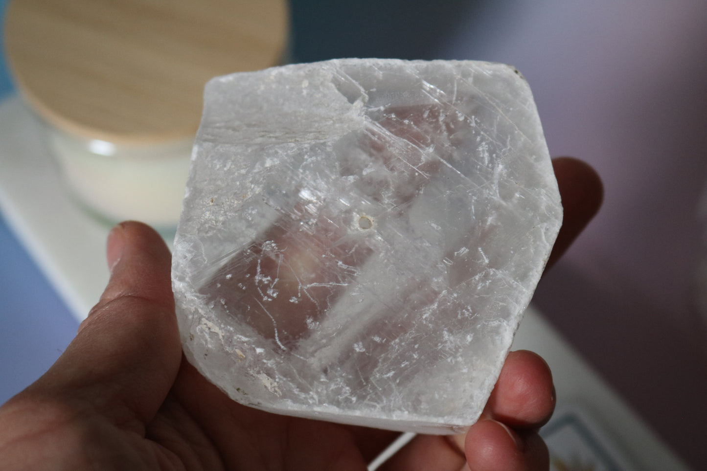 Selenite Incense Holder, gypsum incense burner