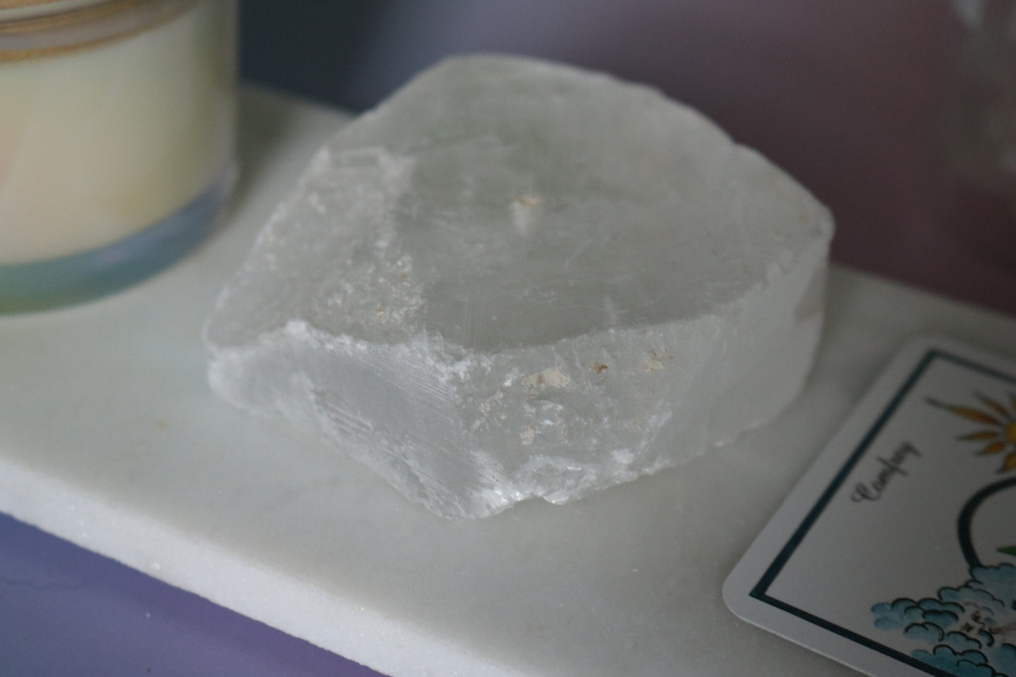 Selenite Incense Holder, gypsum incense burner