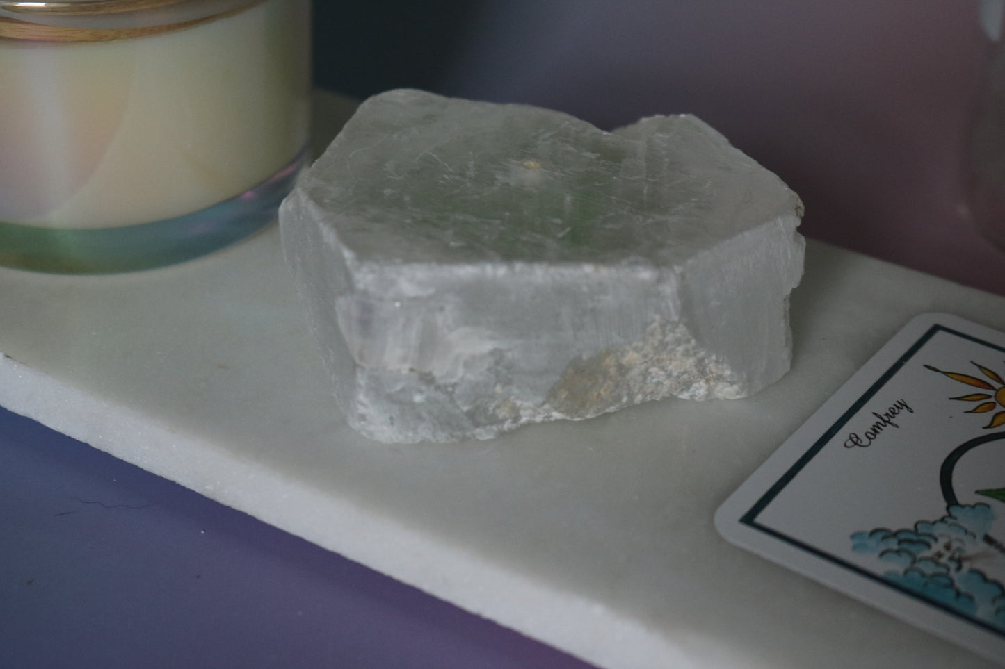 Selenite Incense Holder, gypsum incense burner