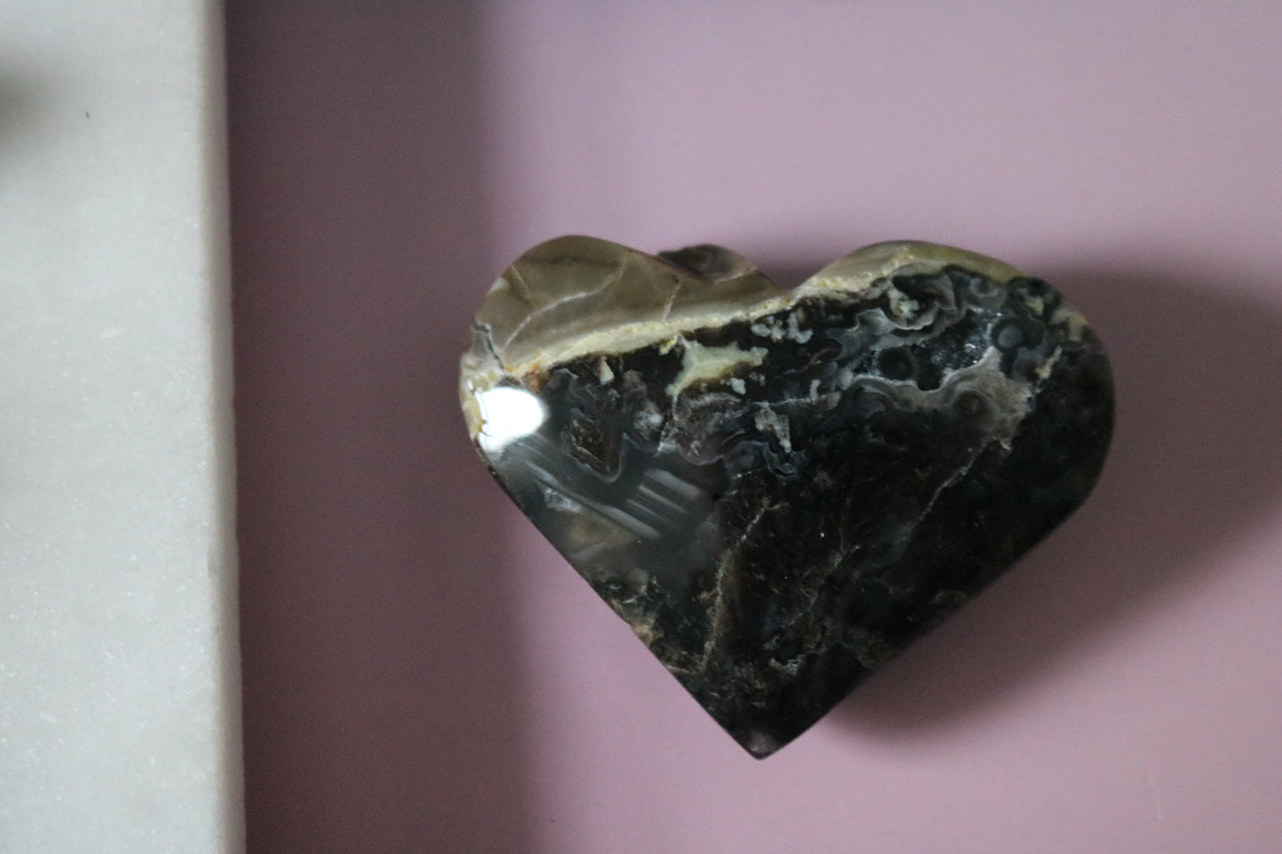 Volcano Agate Heart - UV Reactive 4