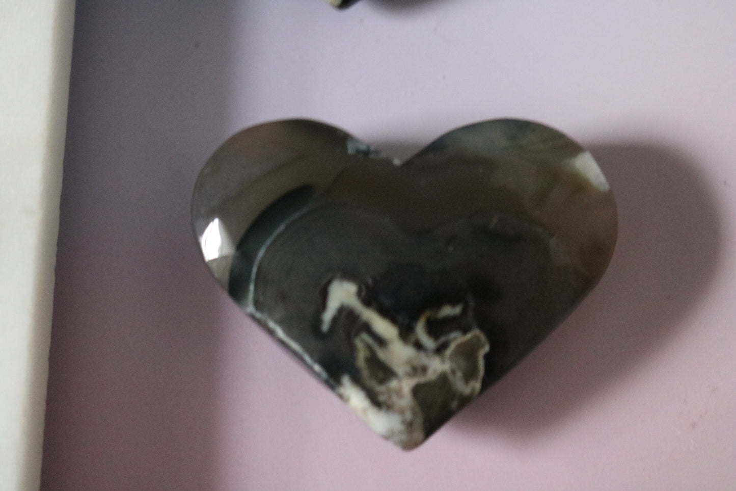 Volcano Agate Heart - UV Reactive