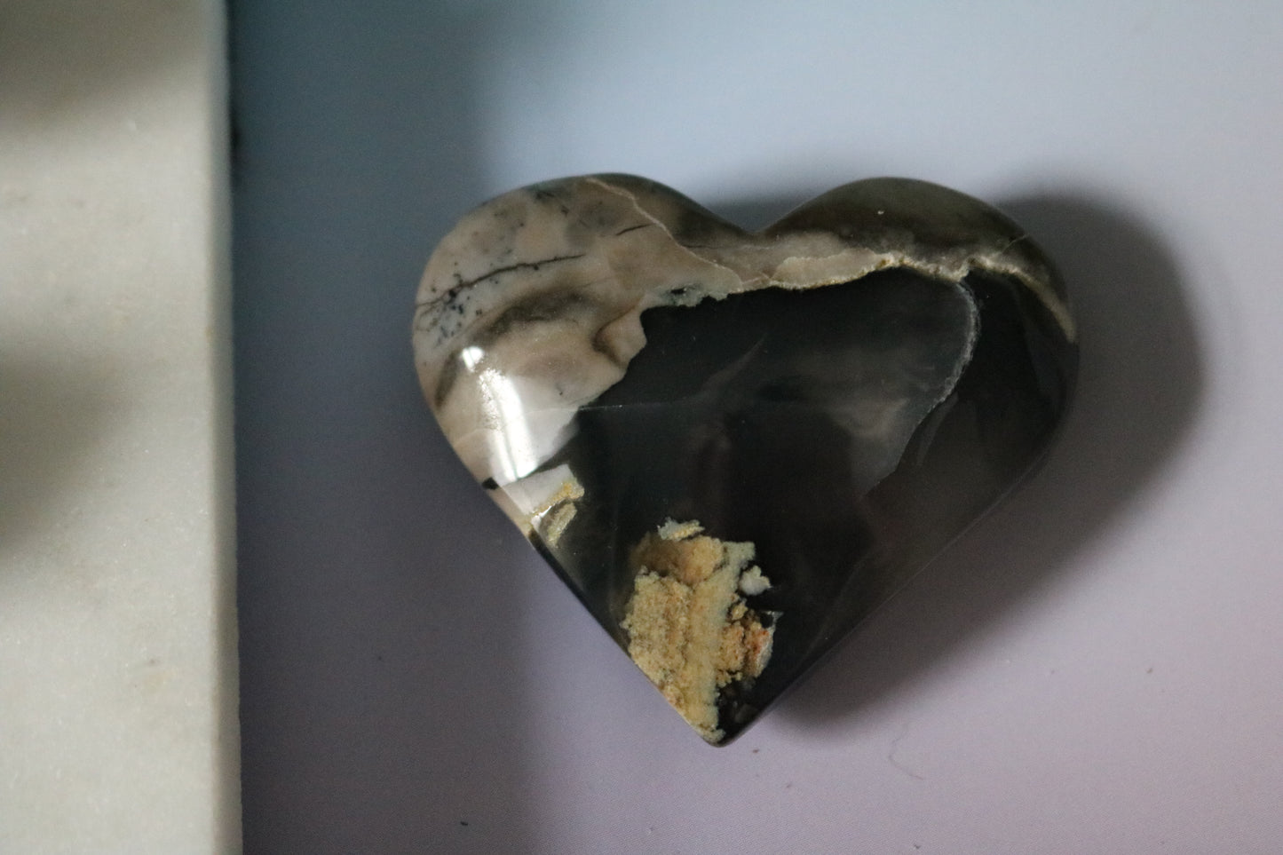 Volcano Agate Heart - UV Reactive 2