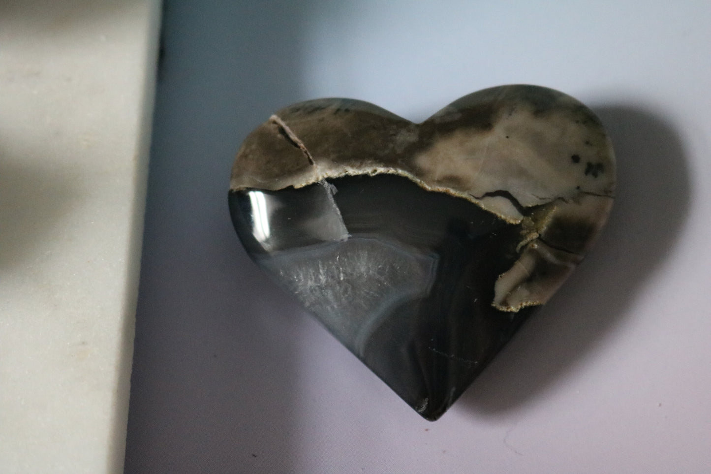 Volcano Agate Heart - UV Reactive 2