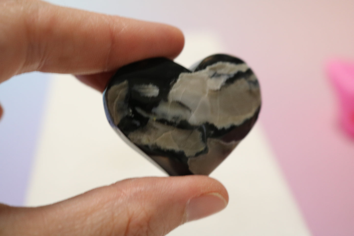 Volcano Agate Heart - UV Reactive 3