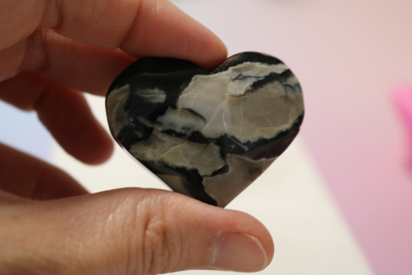 Volcano Agate Heart - UV Reactive 3