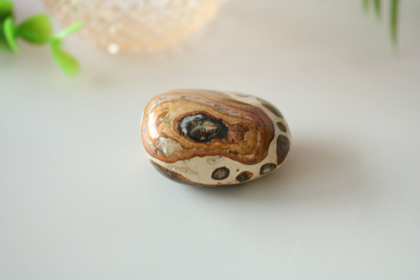 LEOPARDSKIN JASPER PALM STONE