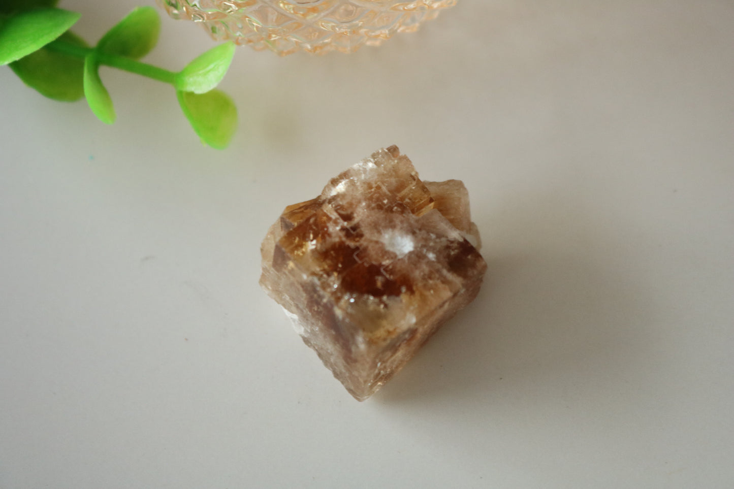 YELLOW CUBE FLUORITE SPECIMEN