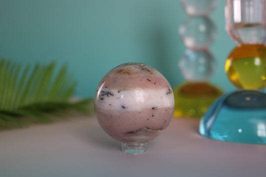 PINK OPAL DENDRITIC AGATE SPHERE