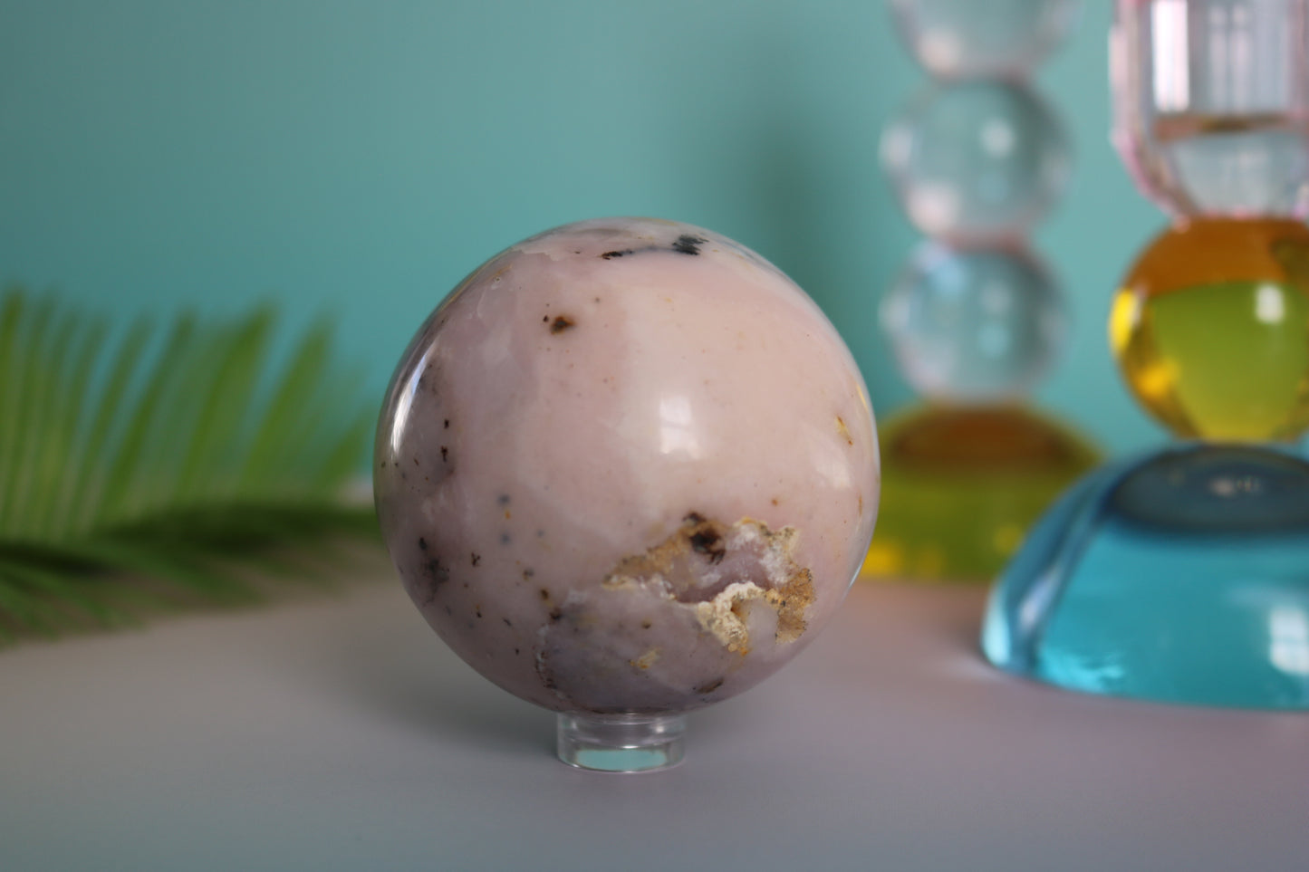 PINK OPAL DENDRITIC AGATE SPHERE
