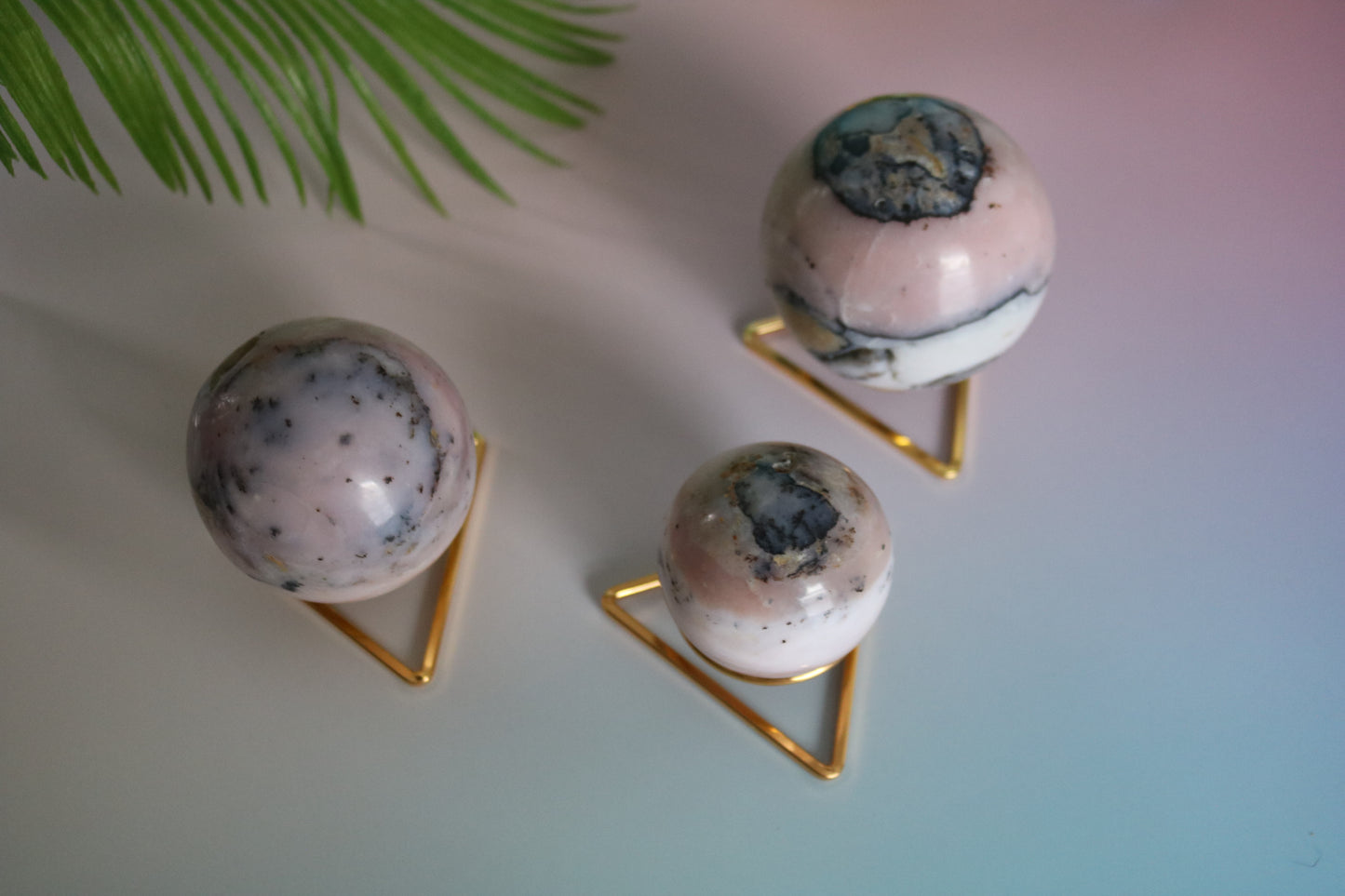 PINK OPAL DENDRITIC AGATE SPHERE