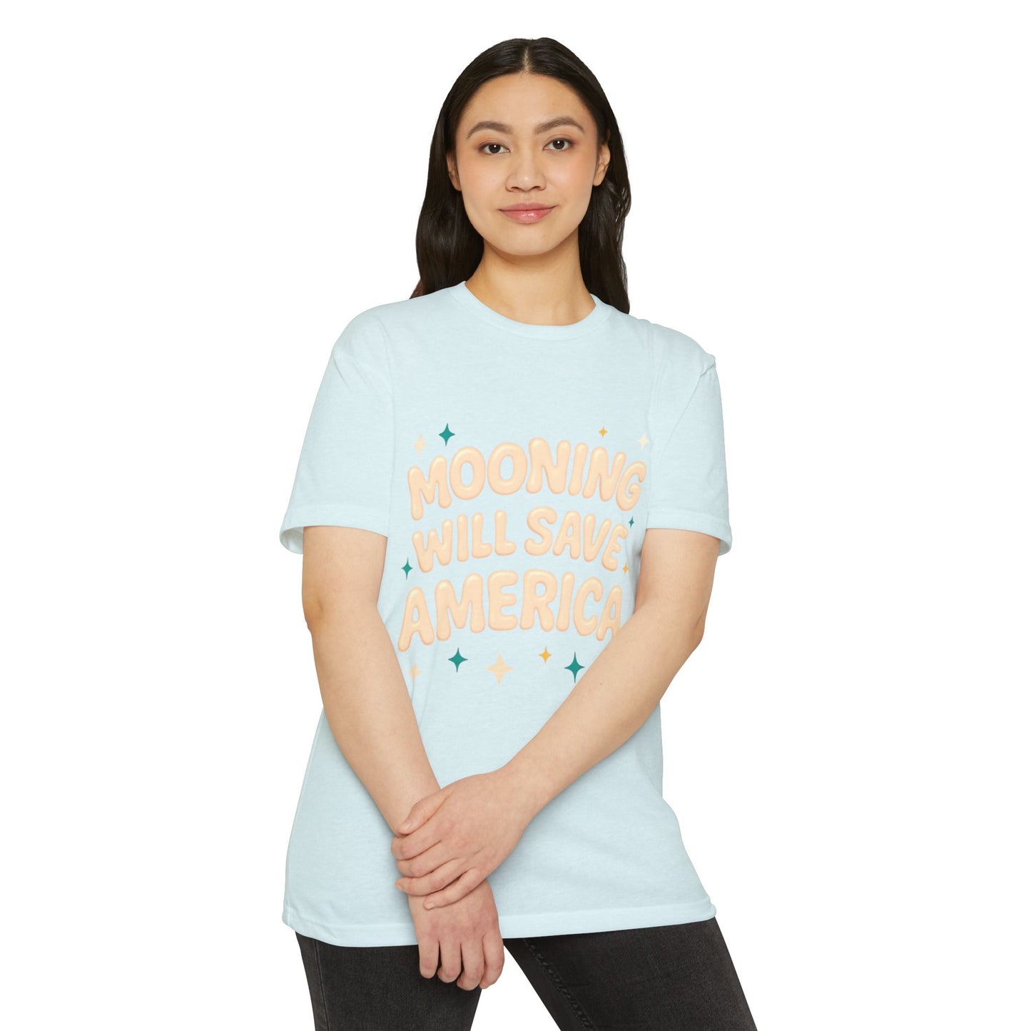 Mooning Will Save America T-Shirt – Retro Pastel Political Statement Tee