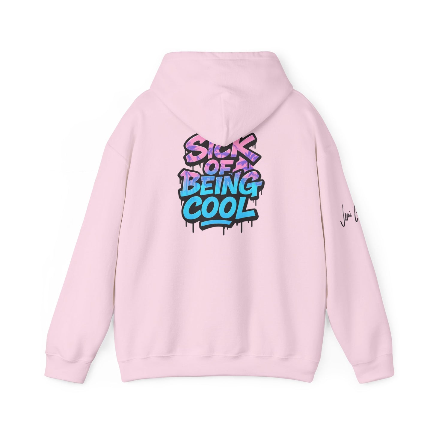 Over It Graffiti Streetwear Pullover - Sick of Being Cool Hooded Sweatshirt