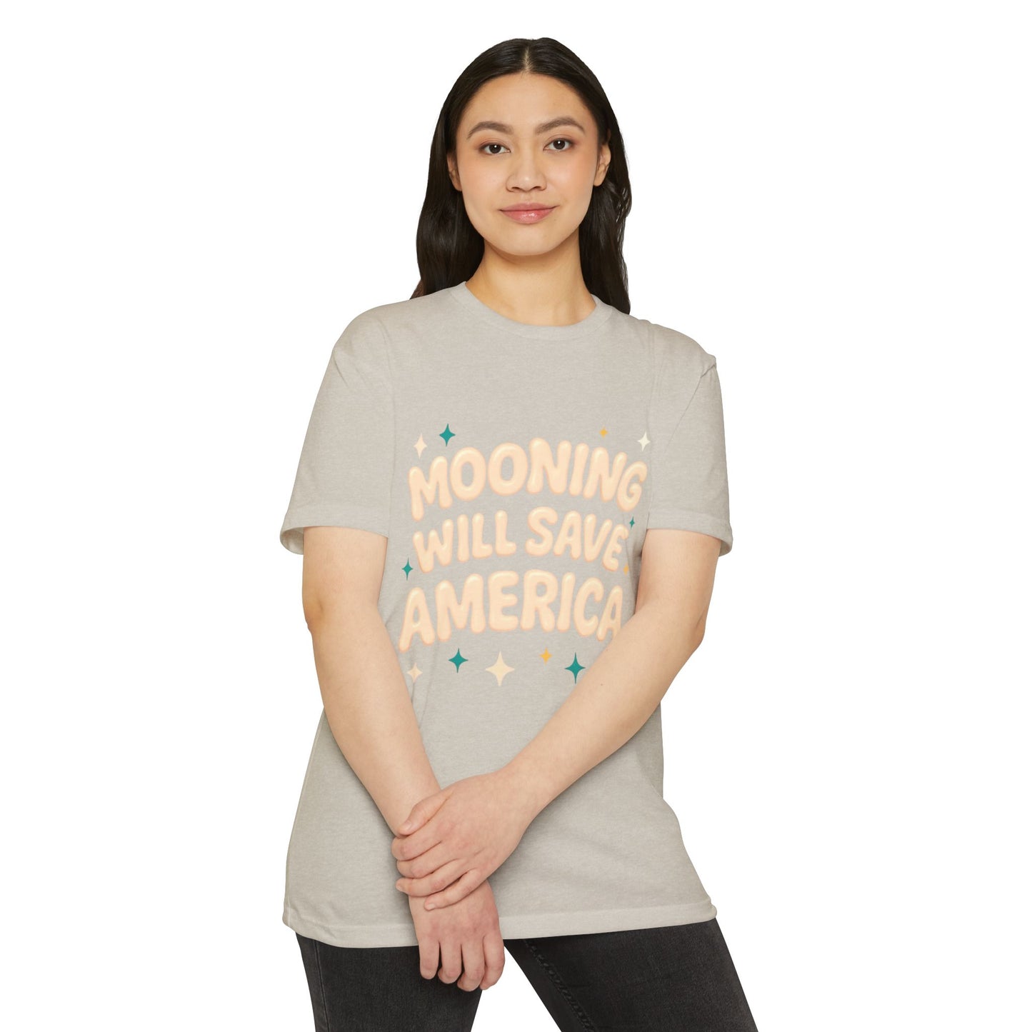 Mooning Will Save America T-Shirt – Retro Pastel Political Statement Tee