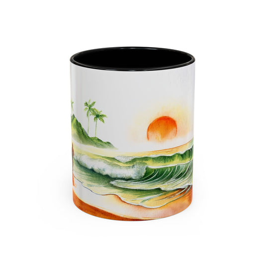 Aloha Vibes Beach Accent Coffee Mug: Tropical Vibes, Beach Lover Gift, Summer Decor, Eco-Friendly, 11 & 15oz