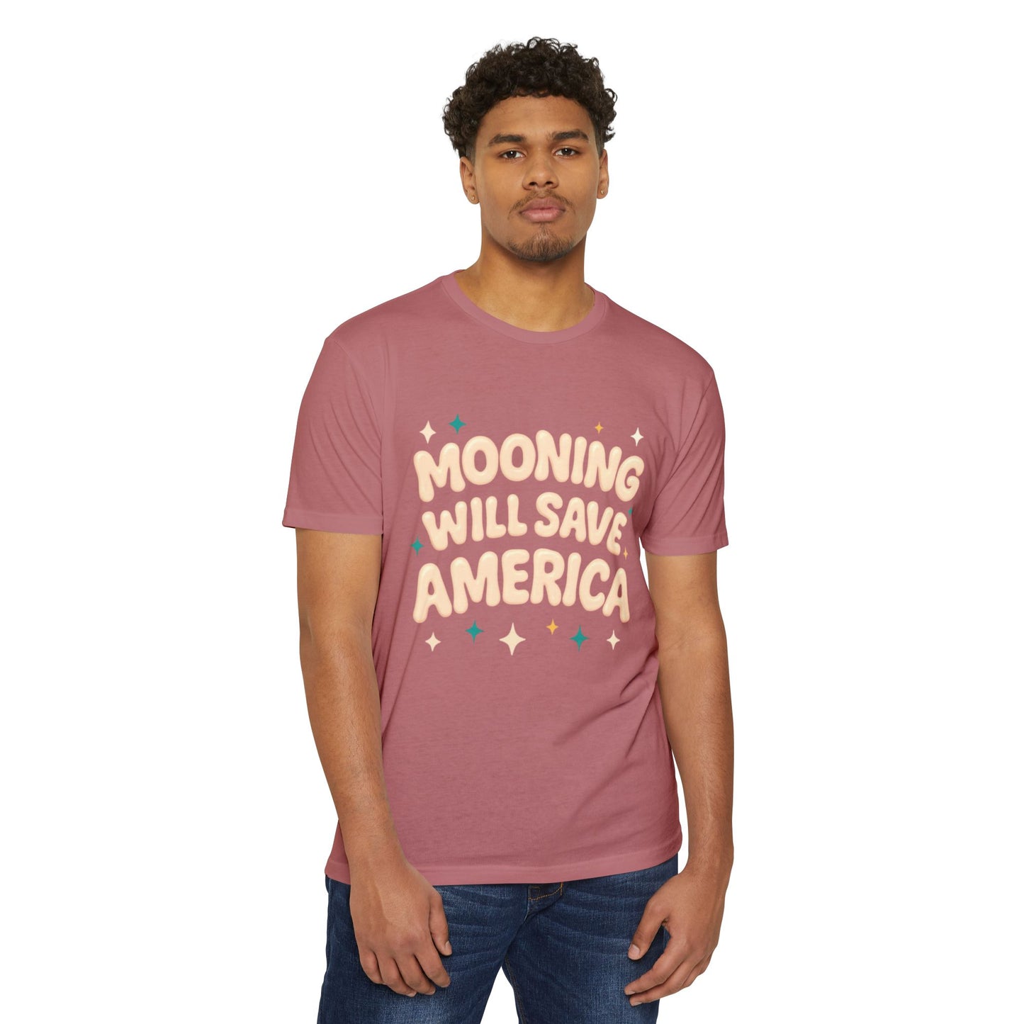 Mooning Will Save America T-Shirt – Retro Pastel Political Statement Tee