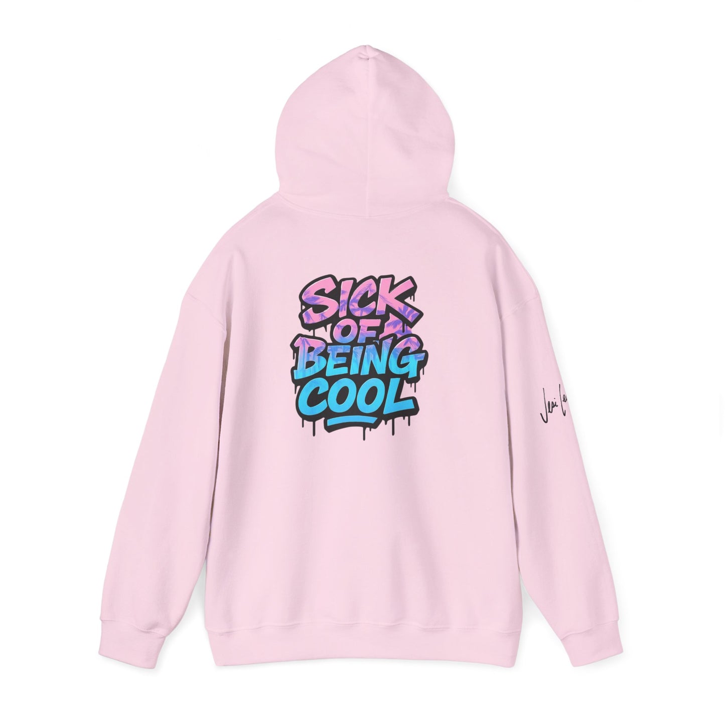 Over It Graffiti Streetwear Pullover - Sick of Being Cool Hooded Sweatshirt