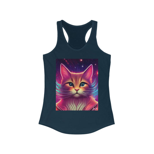 Cinnabelle Colorful Cat Women's Tank Top, Cute Cat Apparel, Cat Lover Gift, Summer Tank, Festival Wear, Vibrant Cat Shirt