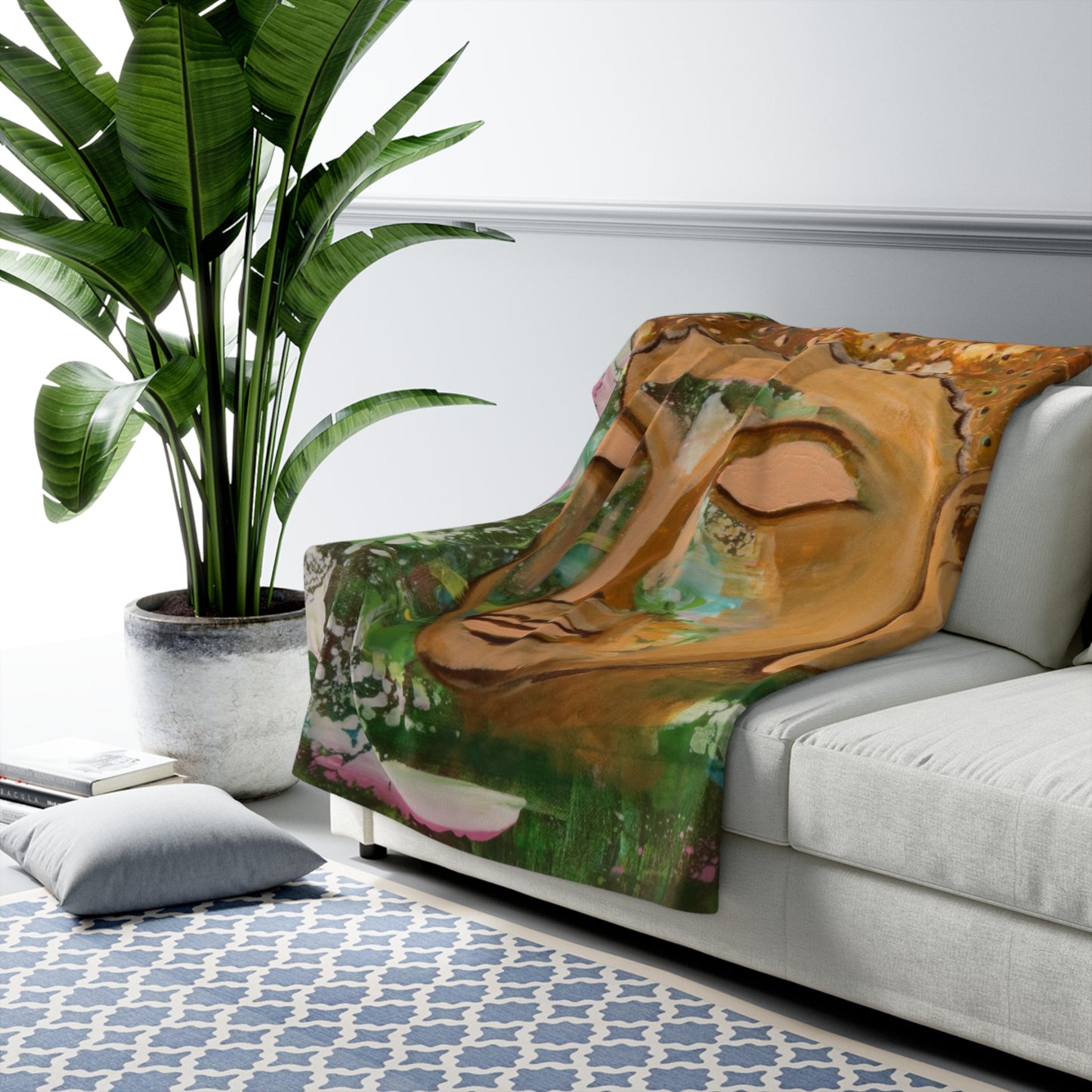 BUDDHA SHERPA FLEECE BLANKET