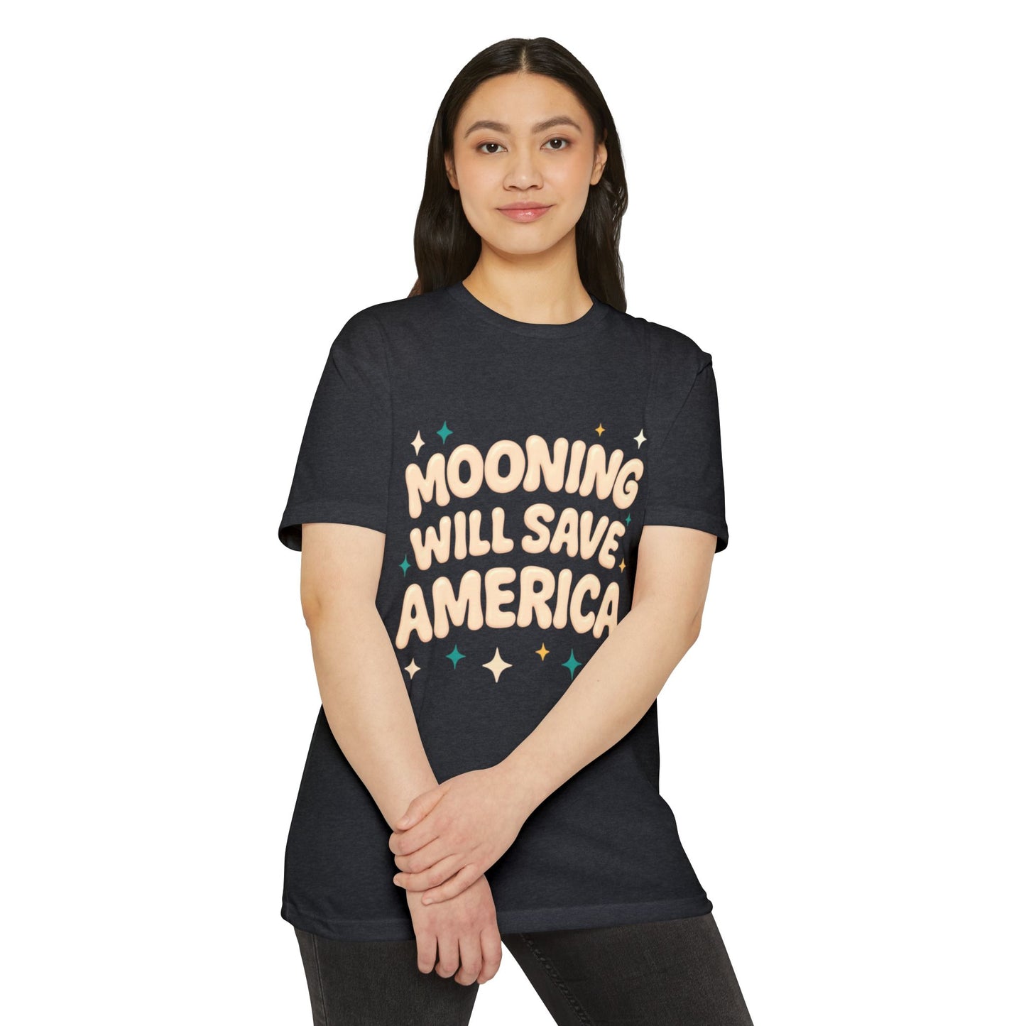 Mooning Will Save America T-Shirt – Retro Pastel Political Statement Tee