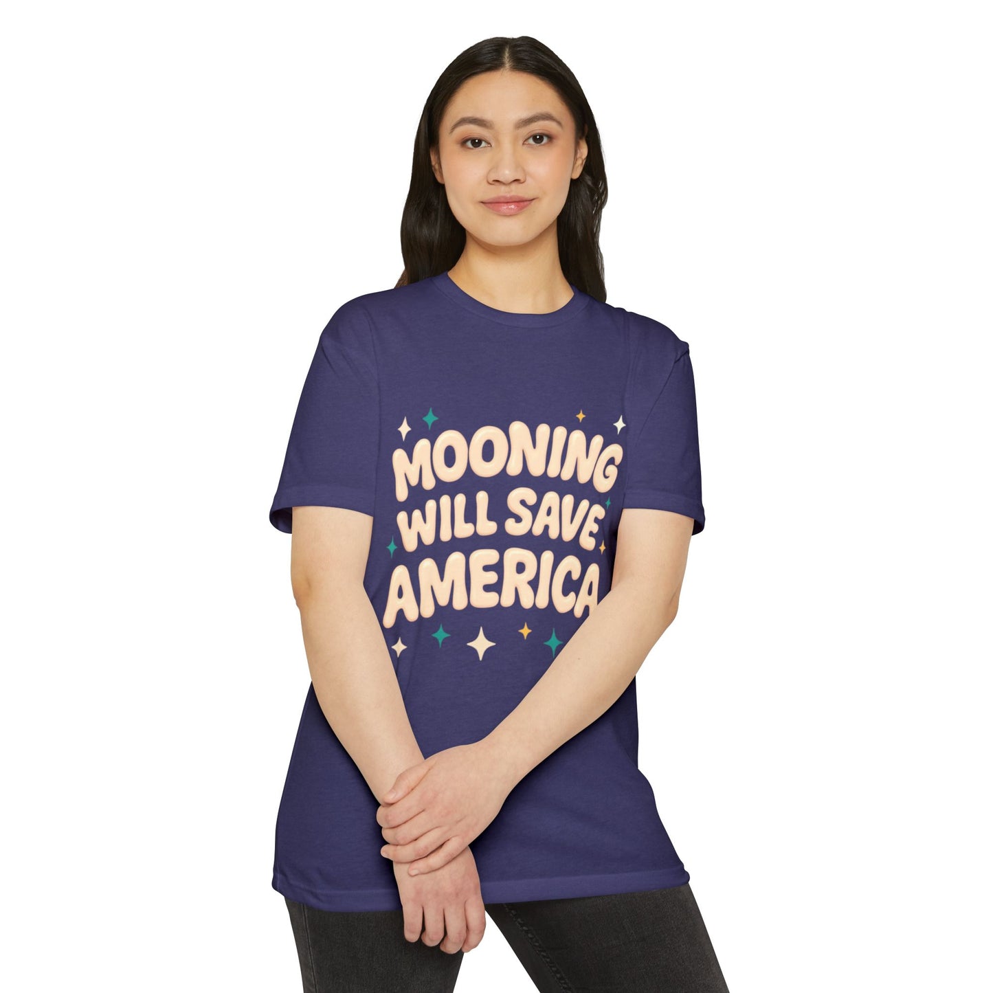Mooning Will Save America T-Shirt – Retro Pastel Political Statement Tee
