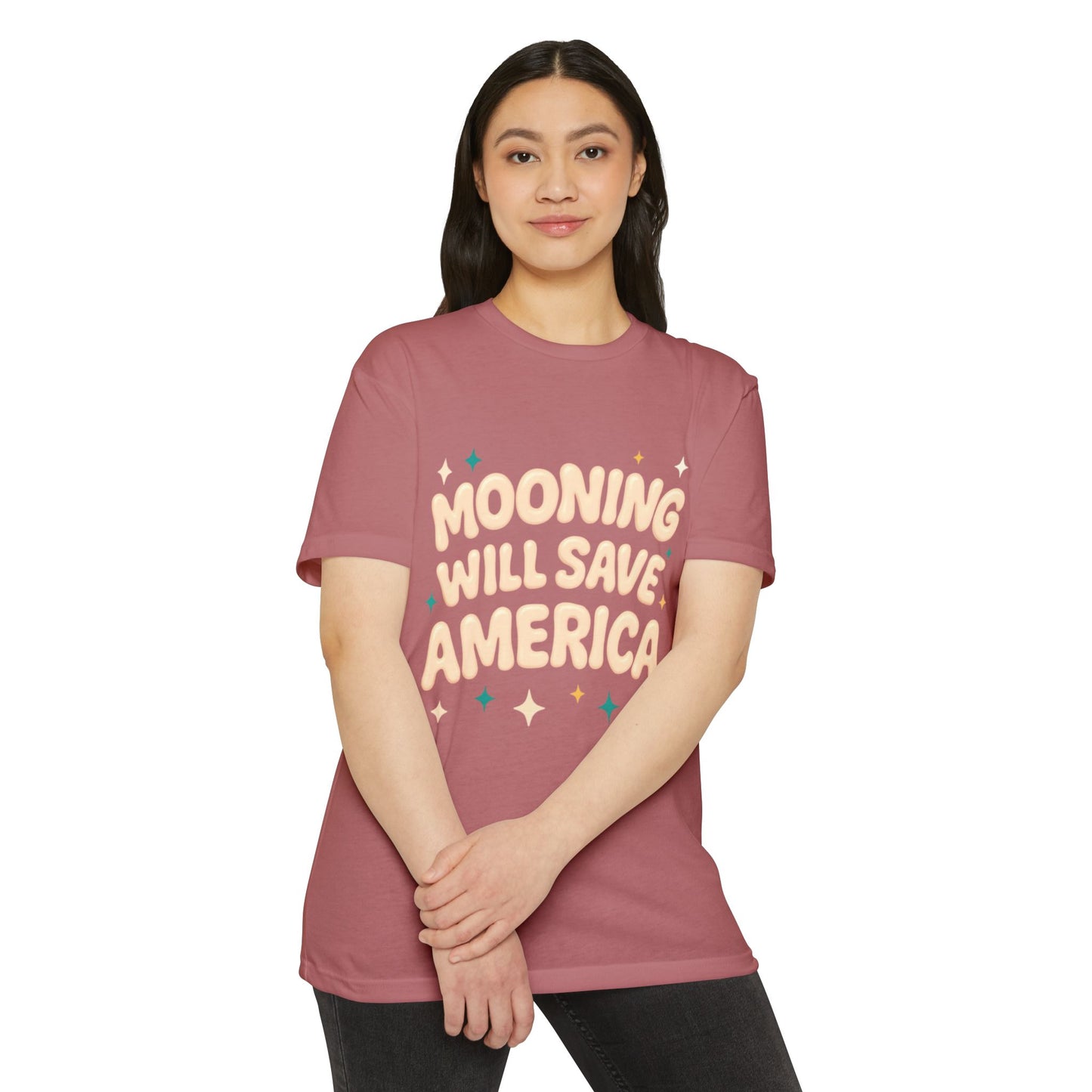 Mooning Will Save America T-Shirt – Retro Pastel Political Statement Tee