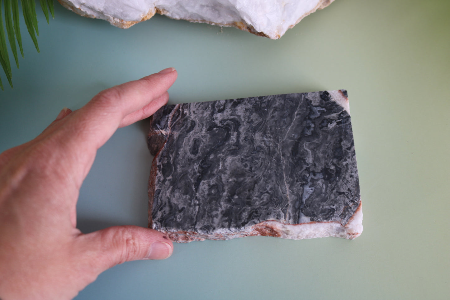 GREY CRAZY LACE AGATE SLAB