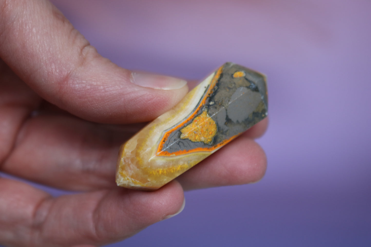 BUMBLEBEE JASPER DOUBLE TERMINATED POINT 2