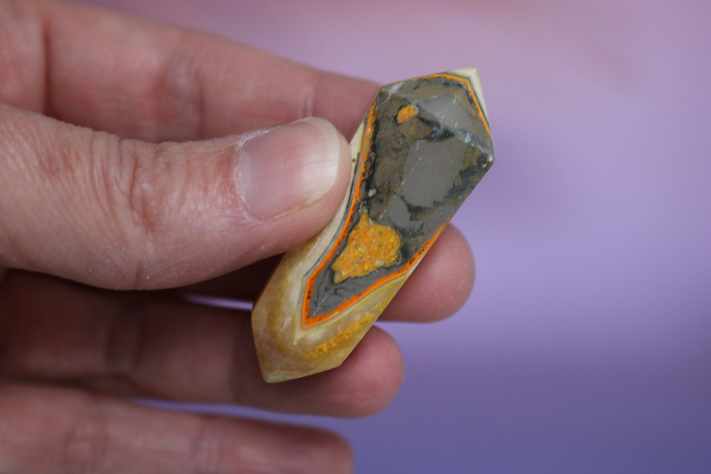 BUMBLEBEE JASPER DOUBLE TERMINATED POINT 2